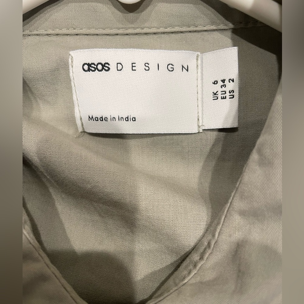 ASOS Design Button Up Long Sleeve Dress - Picture 3 of 4